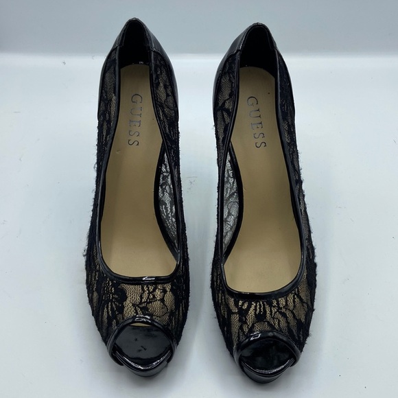 Guess Black Lace High Heels, size - 8.5 M in good condition. - Picture 2 of 7